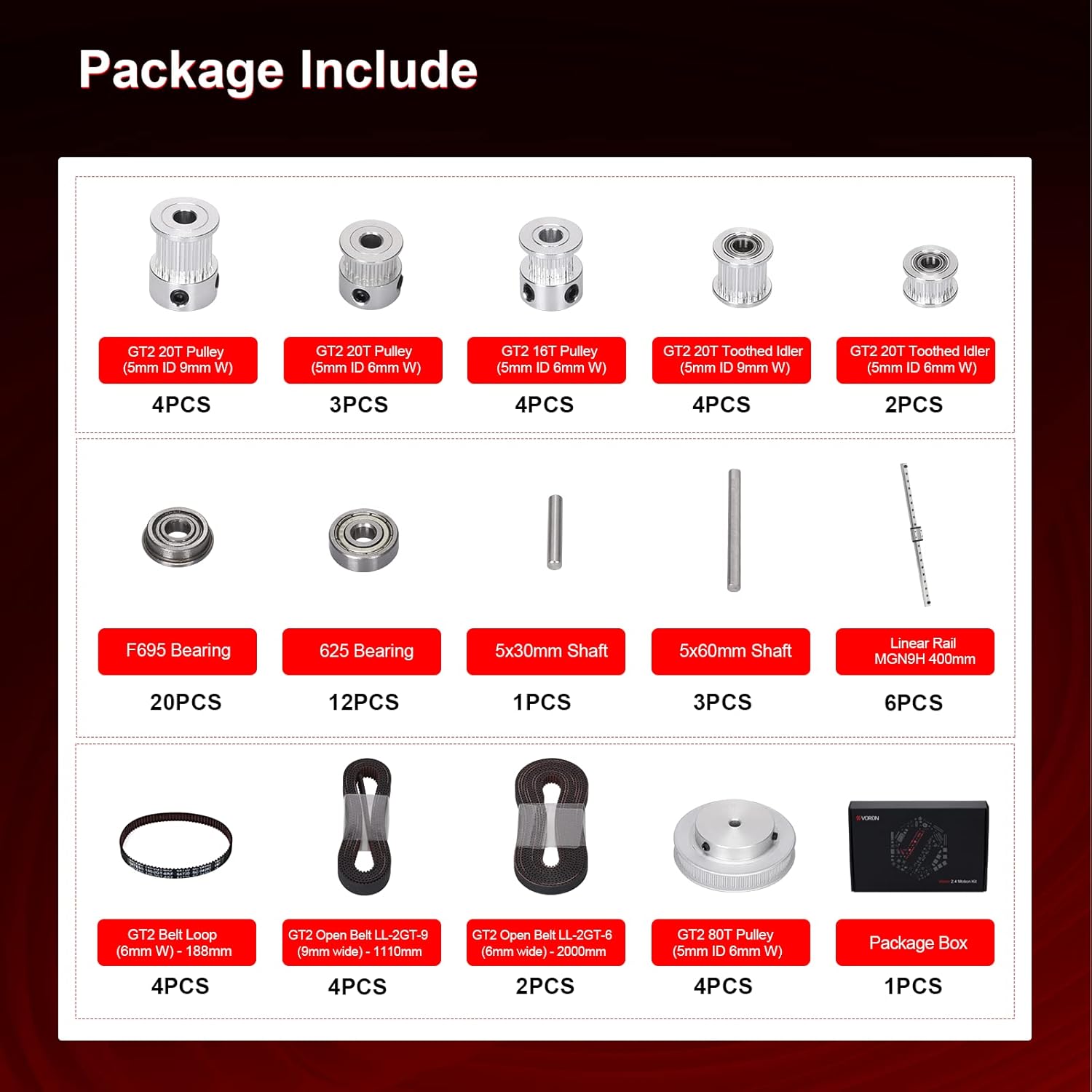 Voron 2.4 Full Set 3D Printer DIY Kits 8 Kits Electronics Cable Fastener Heated Bed Motion Panels Frame CNC