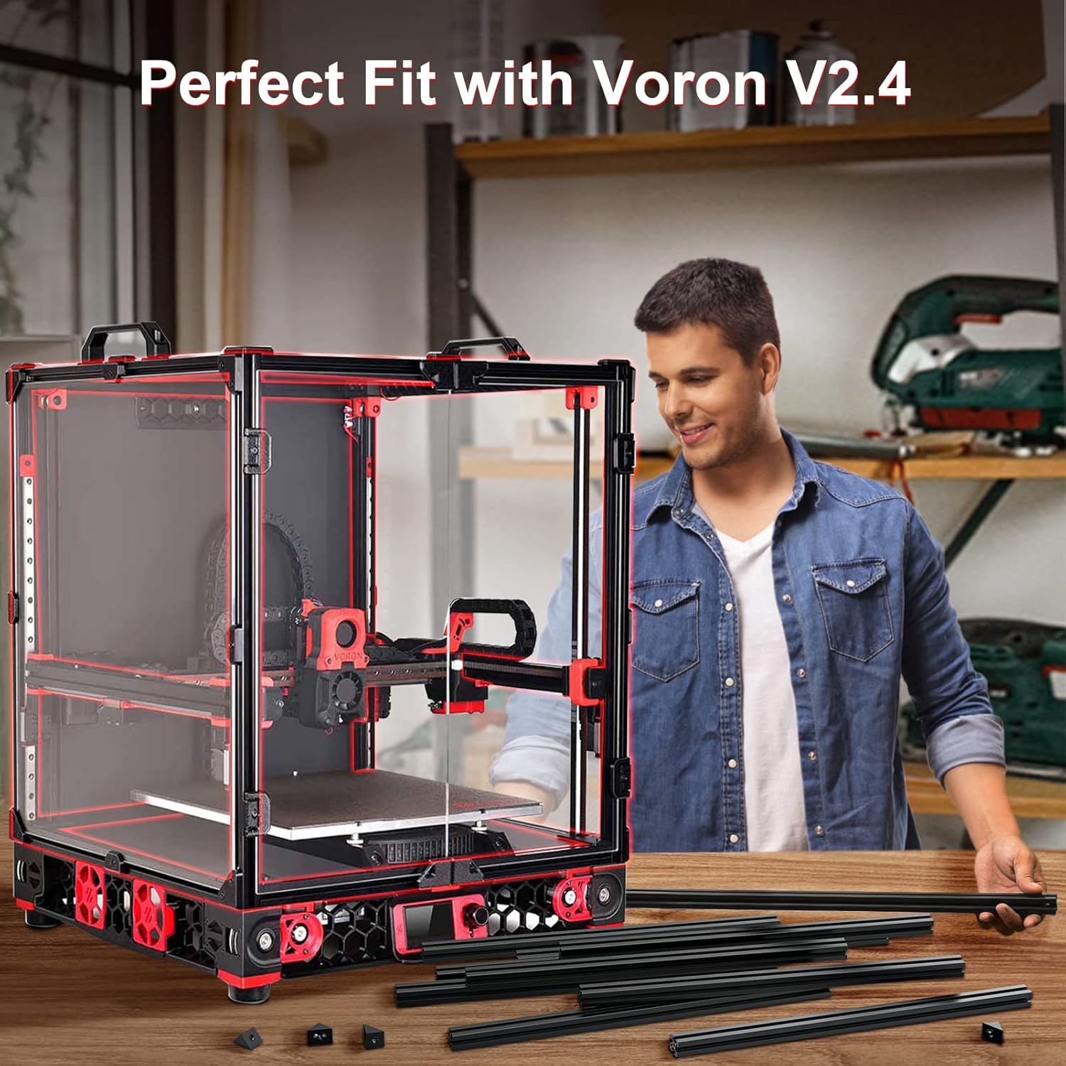 Voron 2.4 Full Set 3D Printer DIY Kits 8 Kits Electronics Cable Fastener Heated Bed Motion Panels Frame CNC