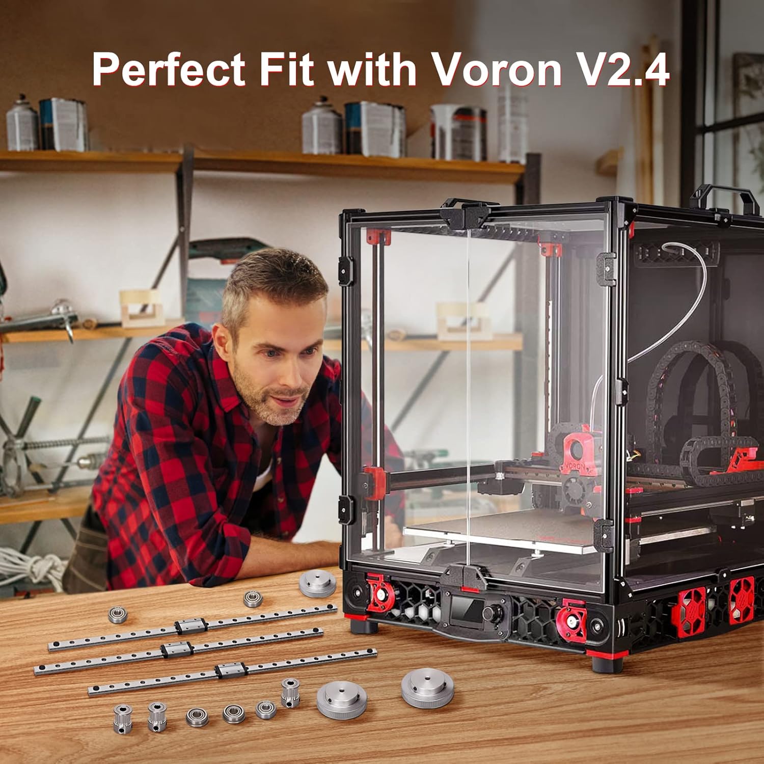 Voron 2.4 Full Set 3D Printer DIY Kits 8 Kits Electronics Cable Fastener Heated Bed Motion Panels Frame CNC