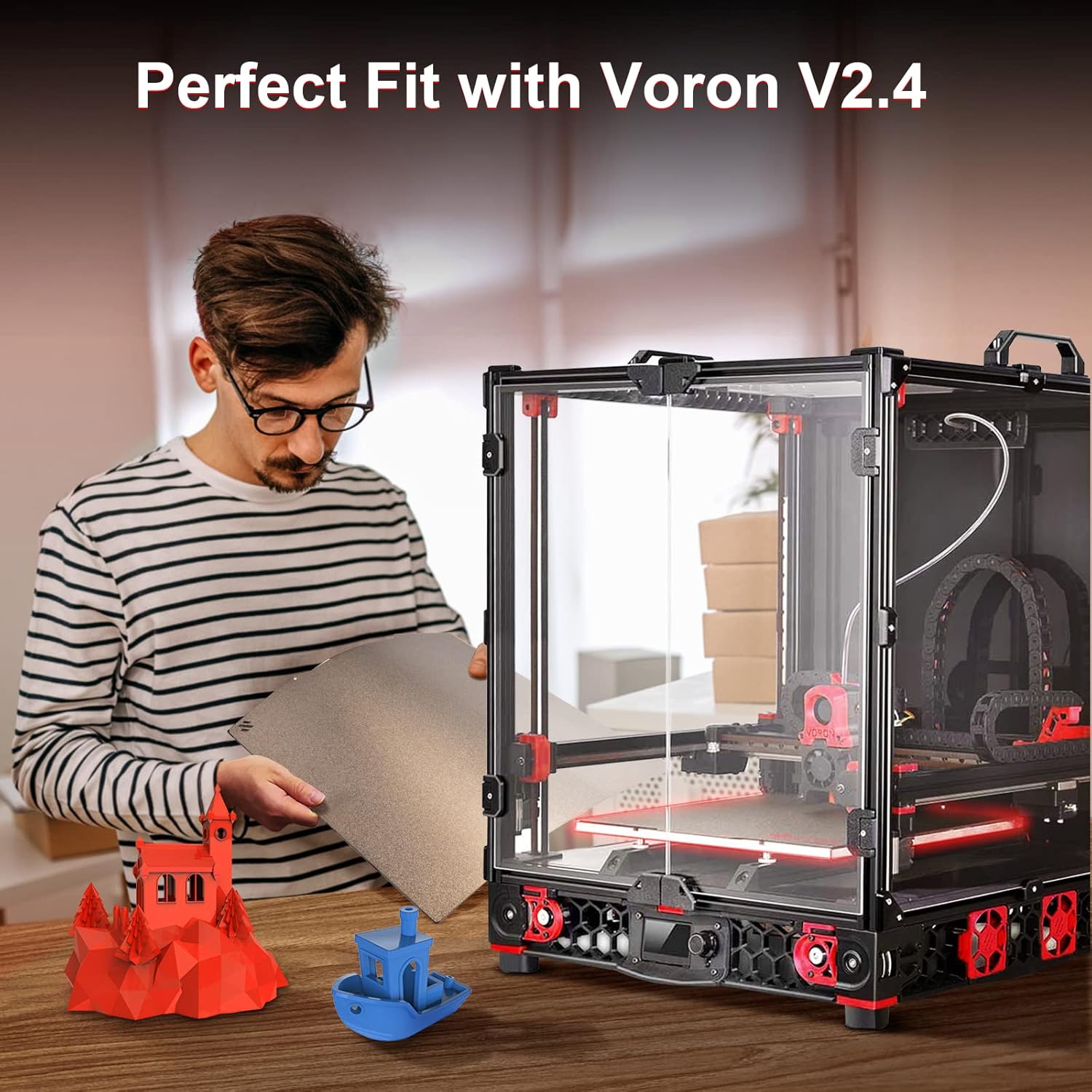 Voron 2.4 Full Set 3D Printer DIY Kits 8 Kits Electronics Cable Fastener Heated Bed Motion Panels Frame CNC